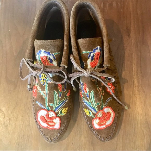 New! Tory Burch Huntington bead fringed booties - Picture 2 of 7